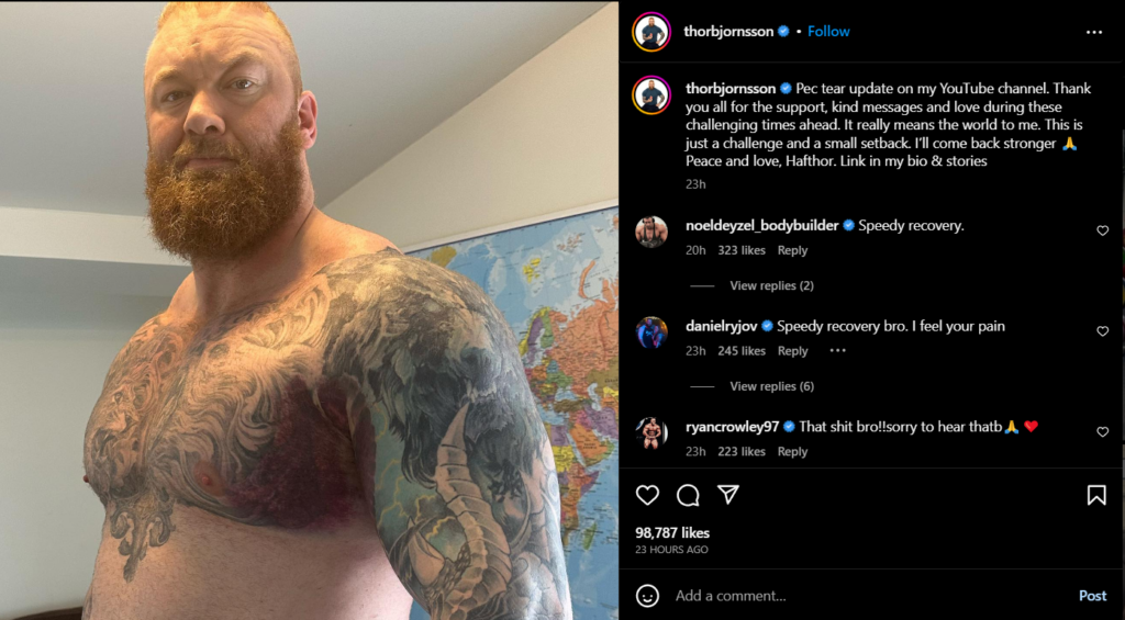 Game Of Thrones Star Hafthor Bjornsson Screams In Pain After Gruesome