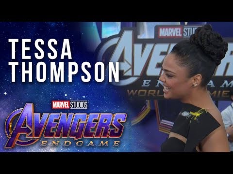 Tessa Thompson on suriving the snap at the Avengers: Endgame Premiere