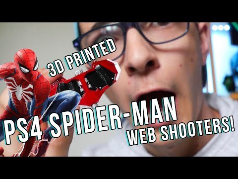 3D Printed PS4 Spider-Man WEB SHOOTERS!