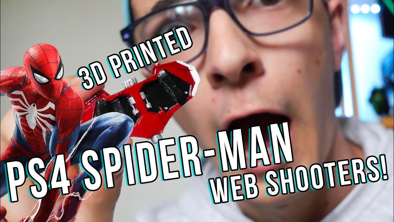 3D Printed PS4 Spider-Man WEB SHOOTERS!