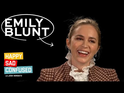 Emily Blunt talks OPPENHEIMER, The Rock, superheroes, EDGE OF TOMORROW sequel I Happy Sad Confused