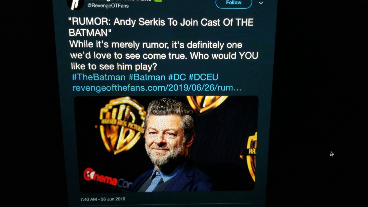 Andy Serkis Rumored to have a Role in Matt Reeves' Batman