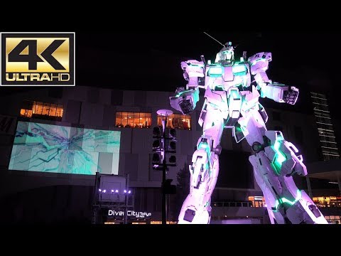 【4K Ultra HD】Full Scale Unicorn Gundam Show only ② Odaiba Tokyo お台場 ユニコーンガンダム②Songバージョン 機動戦士ガンダムUC