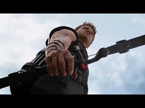 Avengers assemble hawkeye shoot on loki