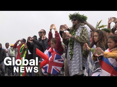 Jason Momoa participates in protest against controversial Hawaii telescope