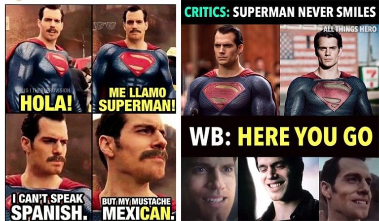 27 Funniest Superman CGI Mustache Memes That Will Make You Laugh Hard ...