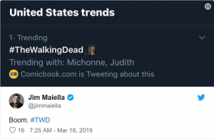 Screenshot 2019 03 18 The Walking Dead Shocking Episode Becomes Number 1 Worldwide Trend