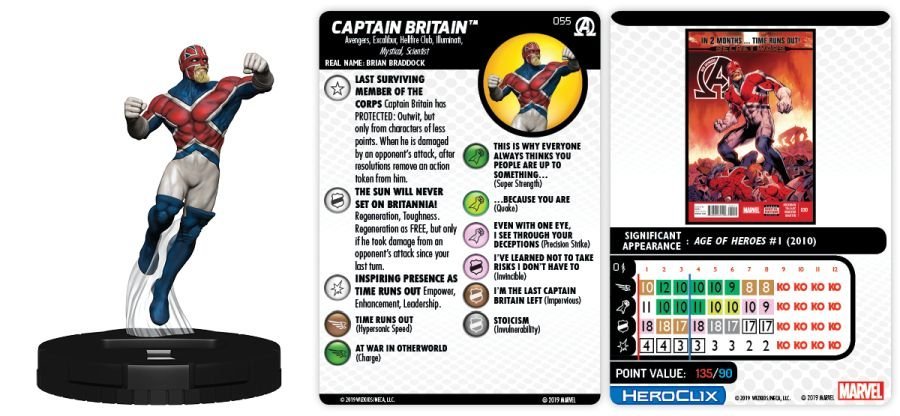 Marvel HeroClix Avengers Black Panther and the Illuminati: CAPTAIN Britain