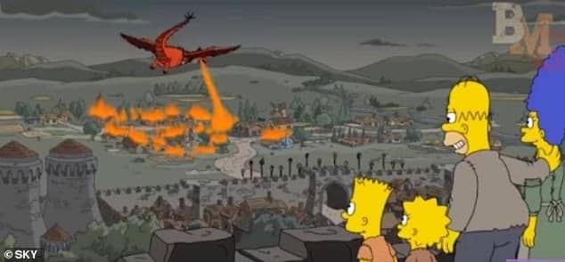 Game of Thrones King’s Landing Prediction done by The Simpsons Two years before it happened