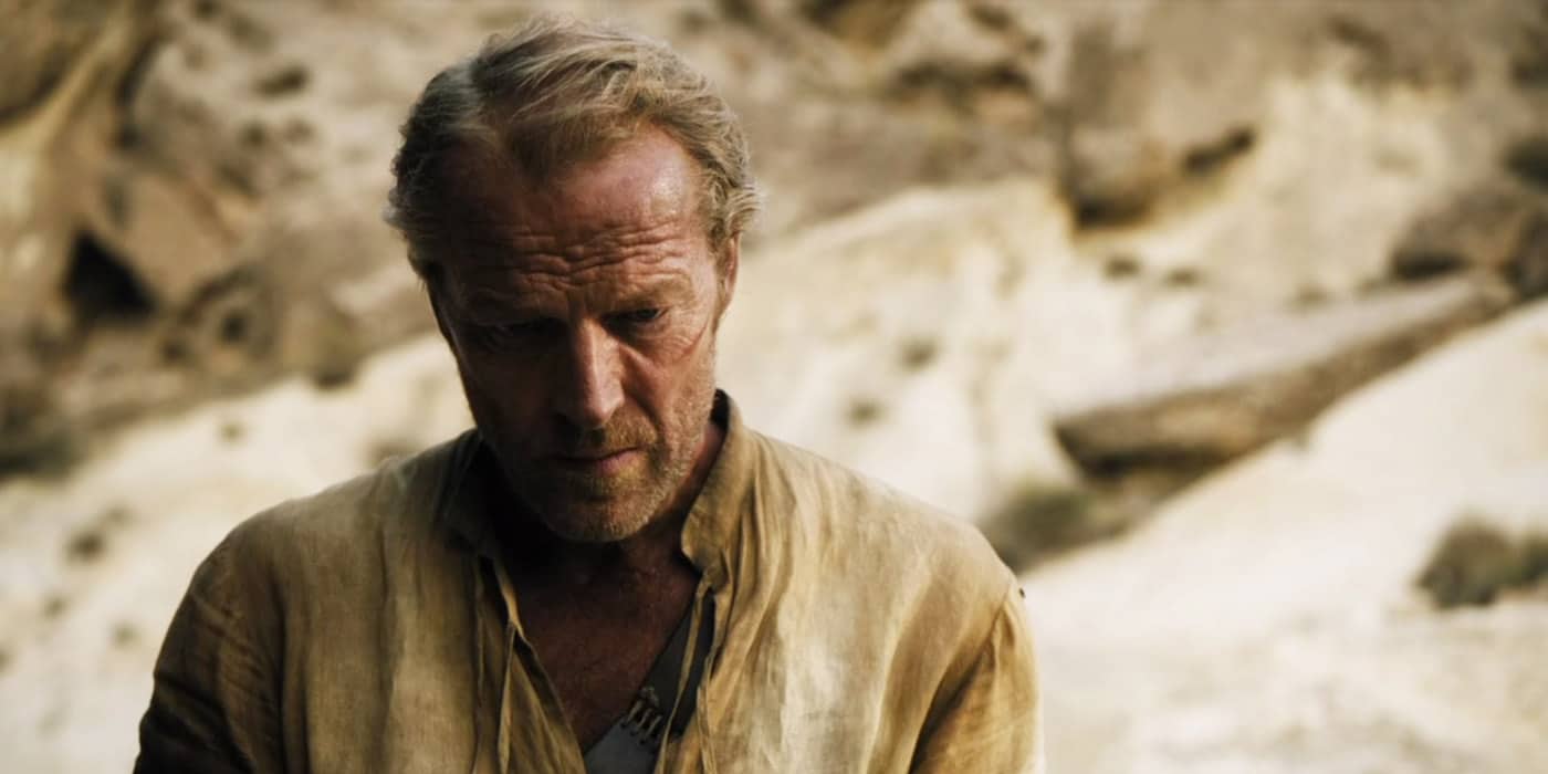 Iain Glen as Ser Jorah Mormont on Game of Thrones