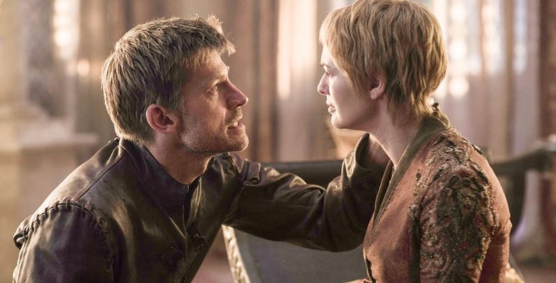 Jaime and Cersei from Game of Thrones season