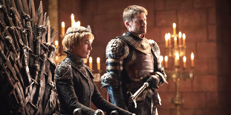 cersei and jaime lannister in game of thrones season 7