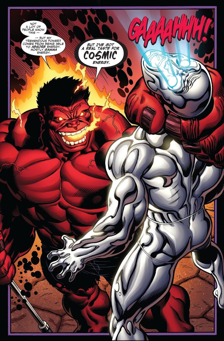 red hulk silver surfer