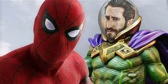Peter Parker and Jake Gyalenhaal as Mysterio