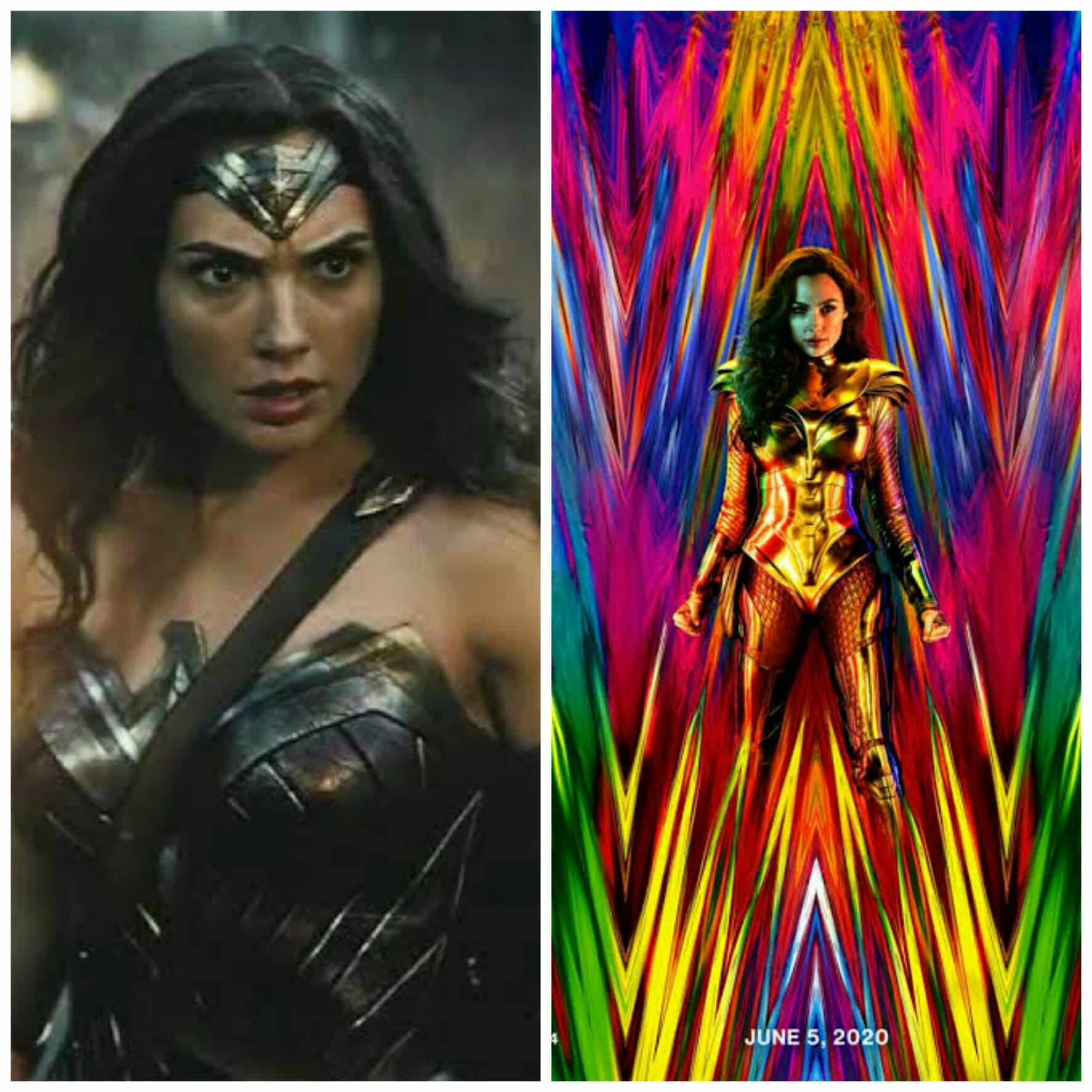 The BvS look and the WW84 look which was being compared
