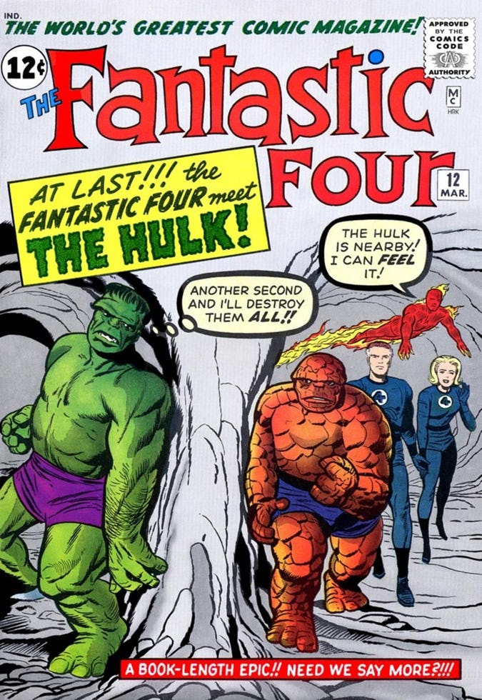 The Hulk has three toes in this issue of Fantastic Four