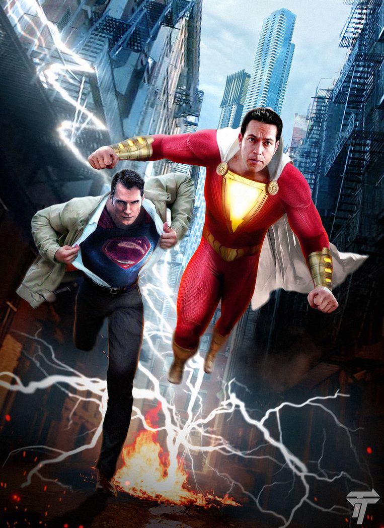 Shazam! Superman seen from the neck down is now finally revealed!!!