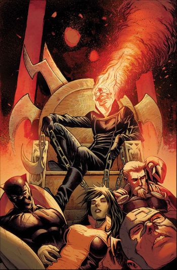 Will the cosmic ghost rider help the Avengers save Robbie Reyes? Pic courtesy: bleedingcool.com