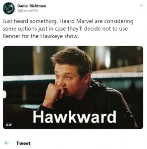 David Richtmann Tweet on Hawkeye