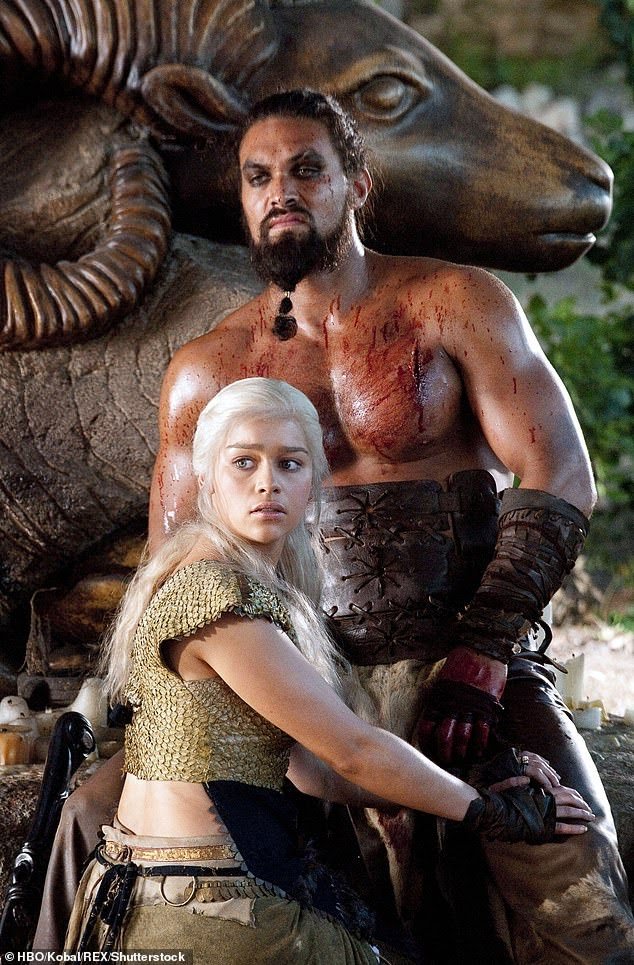 Emilia Clarke credits Jason Momoa for helping her stand up for herself. Pic courtesy: dailymail.co.uk