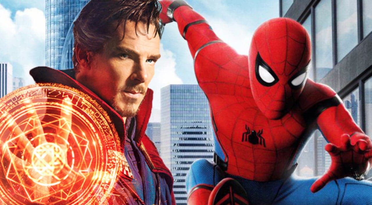 Spiderman and Dr Strange on an alien planet