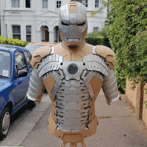 Iron Man Mark 5 Costume Made Of Cardboard