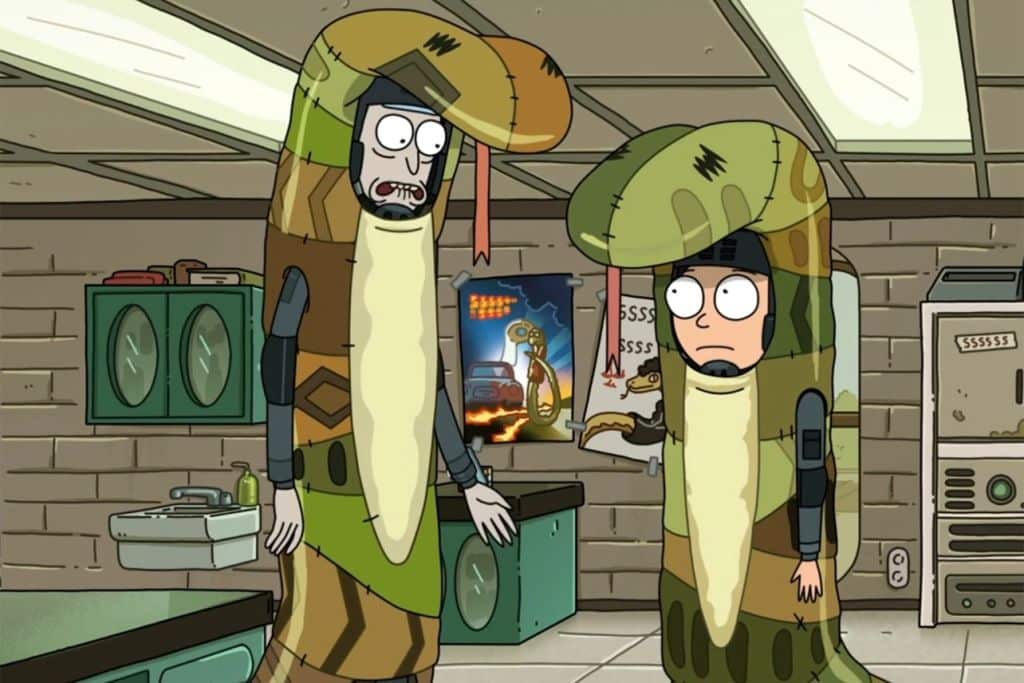 Rick and Morty vs Planet of the terminator snakes