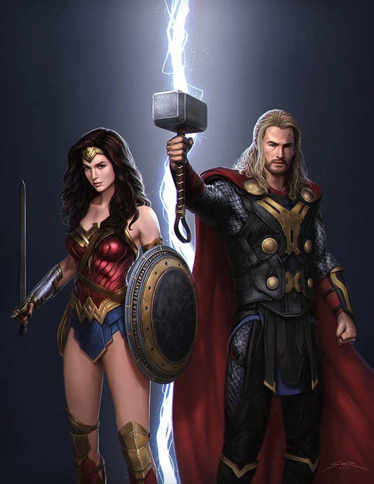 Thor:Ragnarok Jamming to Wonder Woman’s Soundtrack