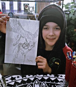This 10 year old is already an amazing Tattoo Makeup Artist