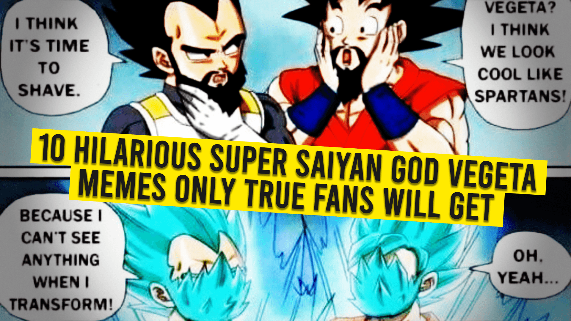 10 Hilarious Super Saiyan God Vegeta Memes Only True Fans Will Get.