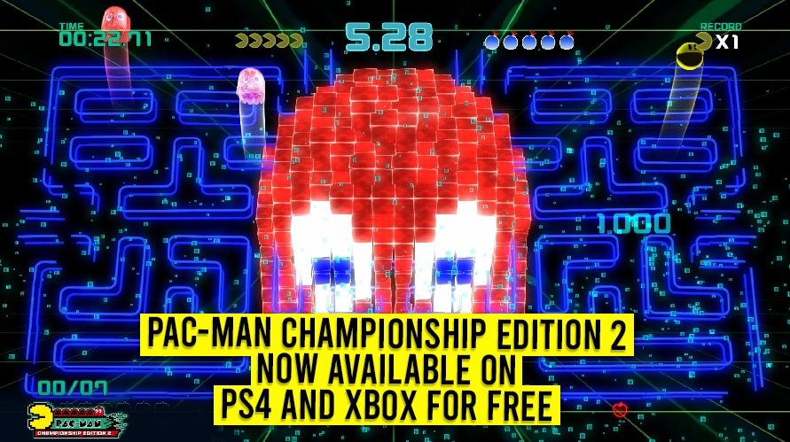 Pac-Man Championship Edition 2 Now Available on PS4 and Xbox For Free