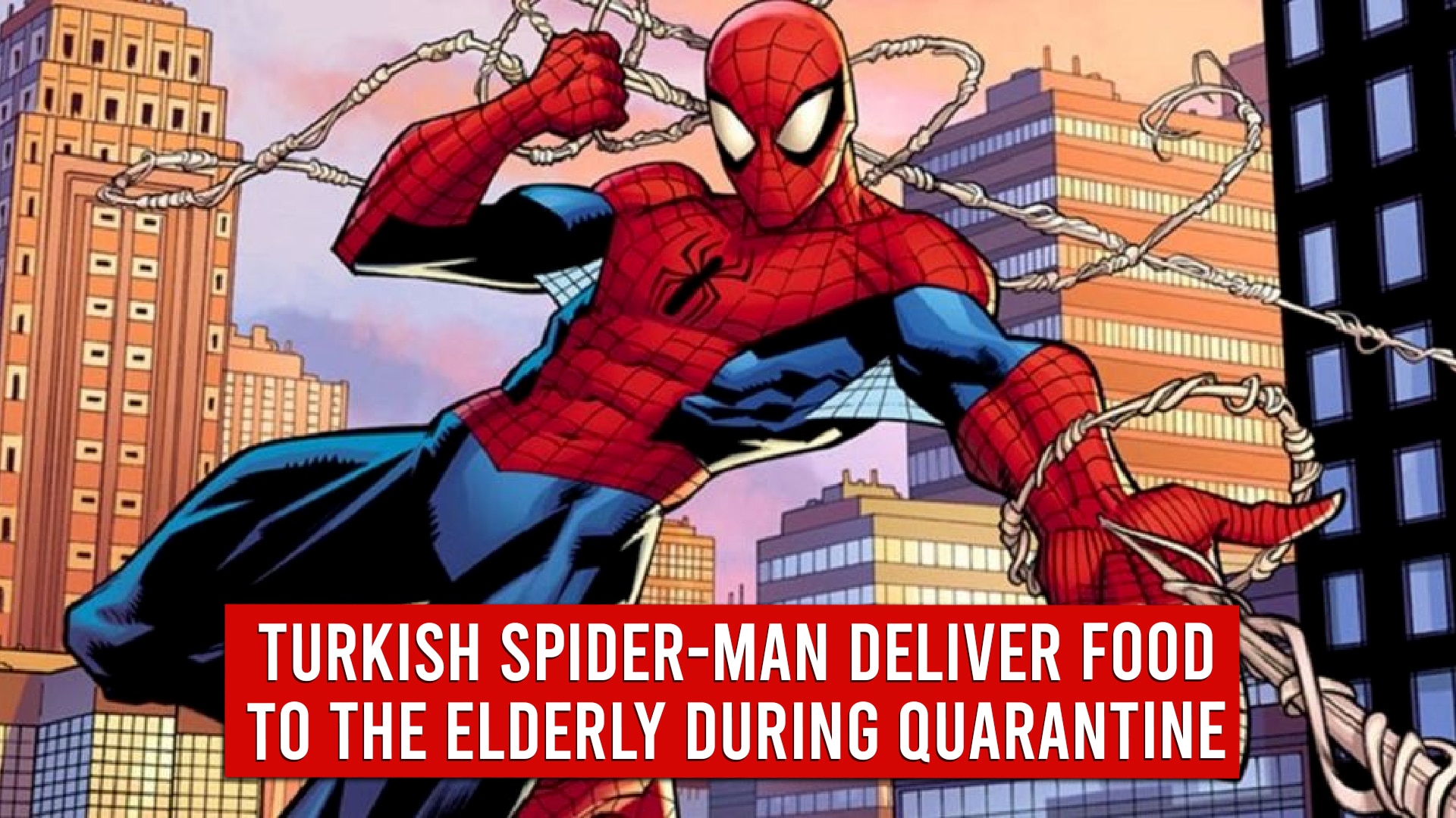 Turkish Spider-Man Deliver Food To The Elderly During Quarantine