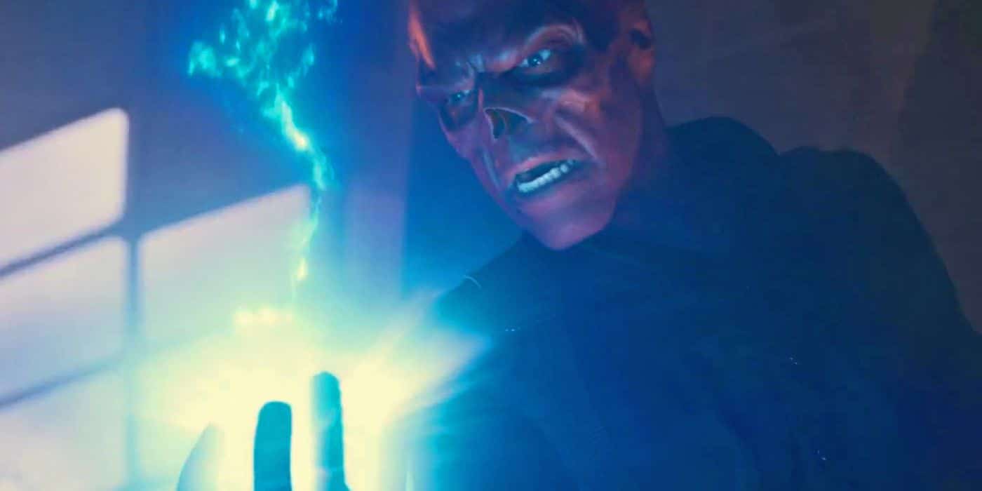 Red Skull with the Tesseract in Captain America