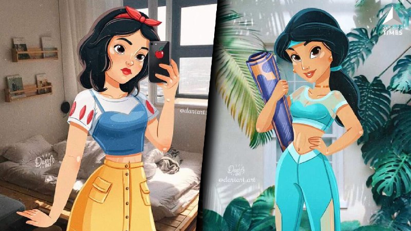 19 Renowned Disney Princesses Transformed Perfectly Into Modern Millennials