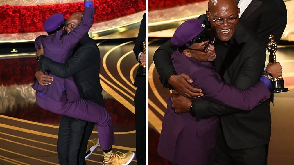 Spike Lee and Samuel L. Jackson hugging each other