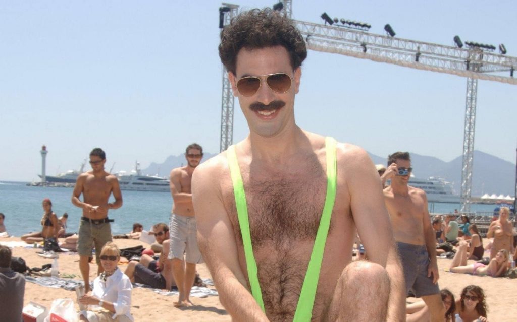 Cohen in Borat 'mankinis'