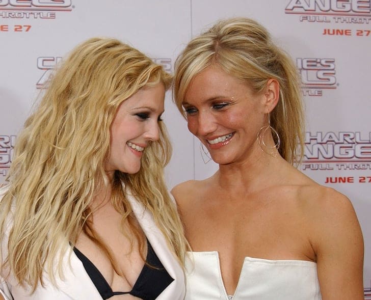 Drew Barrymore and Cameron Diaz at an event
