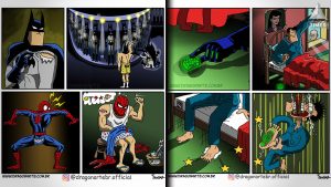 Artist Creates Hilarious Comic Strip Illustrations For Daily Life Of Superheroes