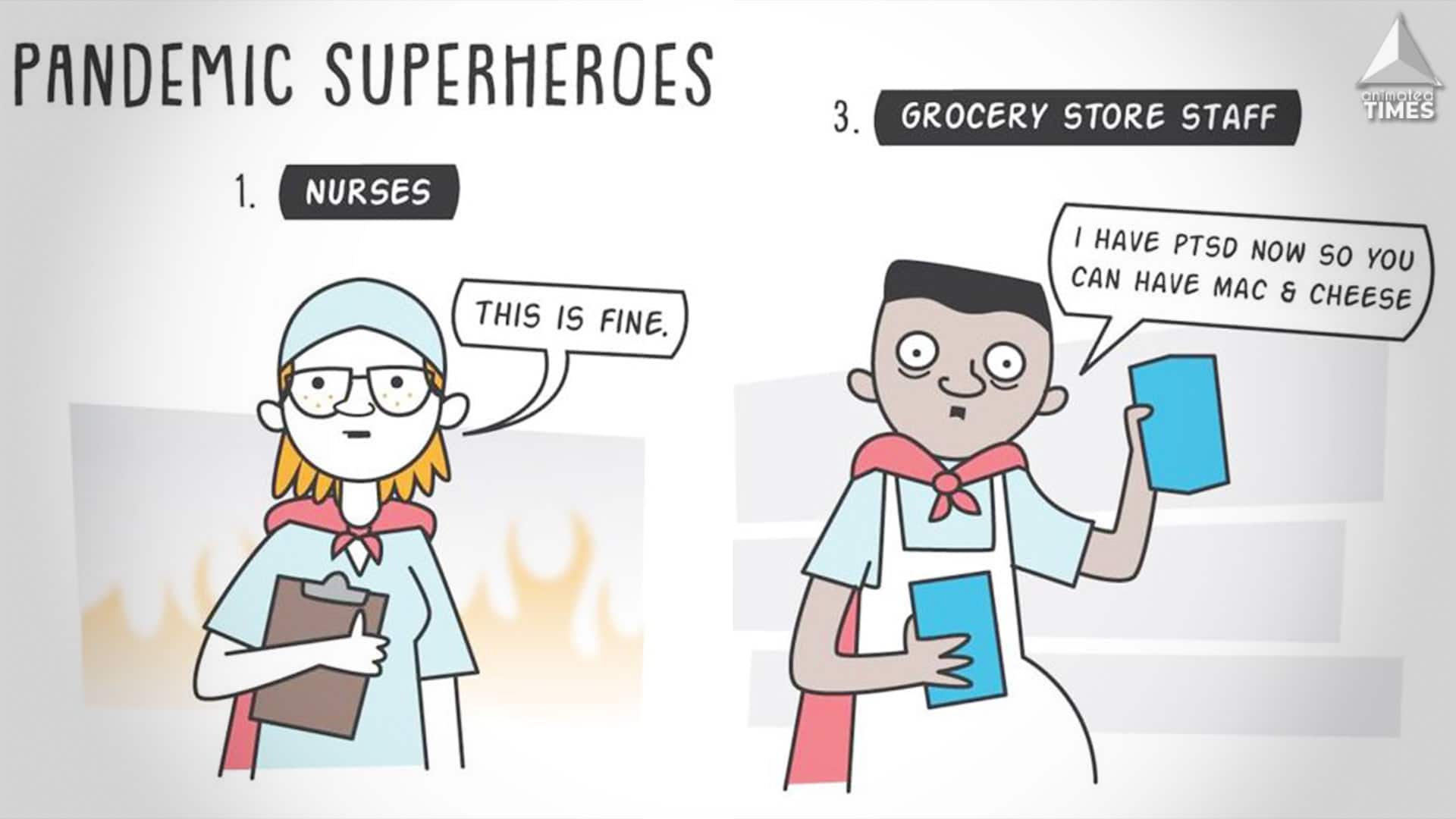 7 Heart-Warming Illustrations Of CoVID-19 Warriors As Superheroes