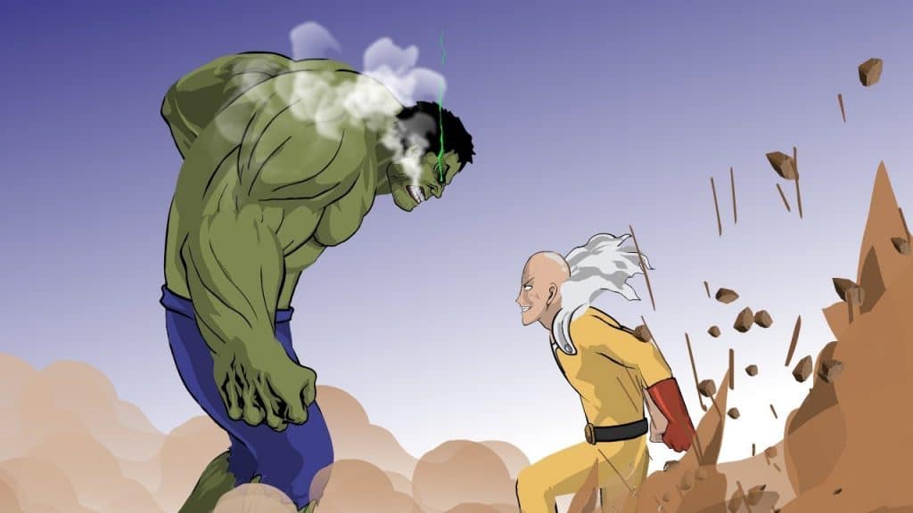 one punch man vs hulk 1