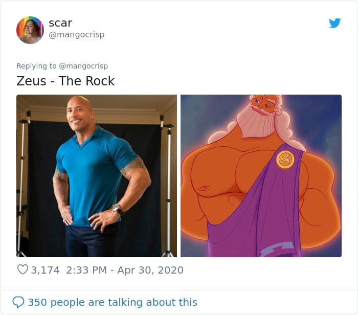 Dwayne Johnson and Zeus tweet