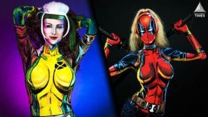 20 Remarkable Body Paint Cosplays That Look Just Like The Comic Book Drawings