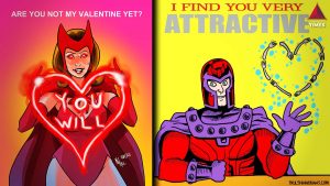 Line it is Drawn: 6 Comic Book Superheroes Valentine’s Day Cards