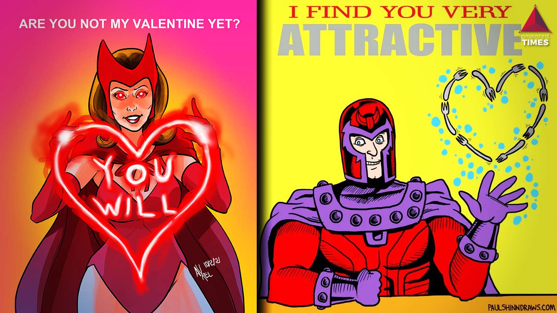 Line it is Drawn: 6 Comic Book Superheroes Valentine’s Day Cards