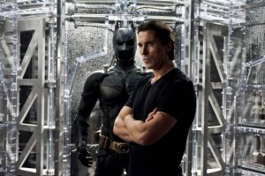 Christian Bale as Batman in the Dark Knight Trilogy