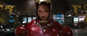 Robert Downey Jr as Iron Man in the MCU