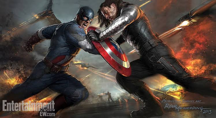 Captain America and Winter Shoulder fight 