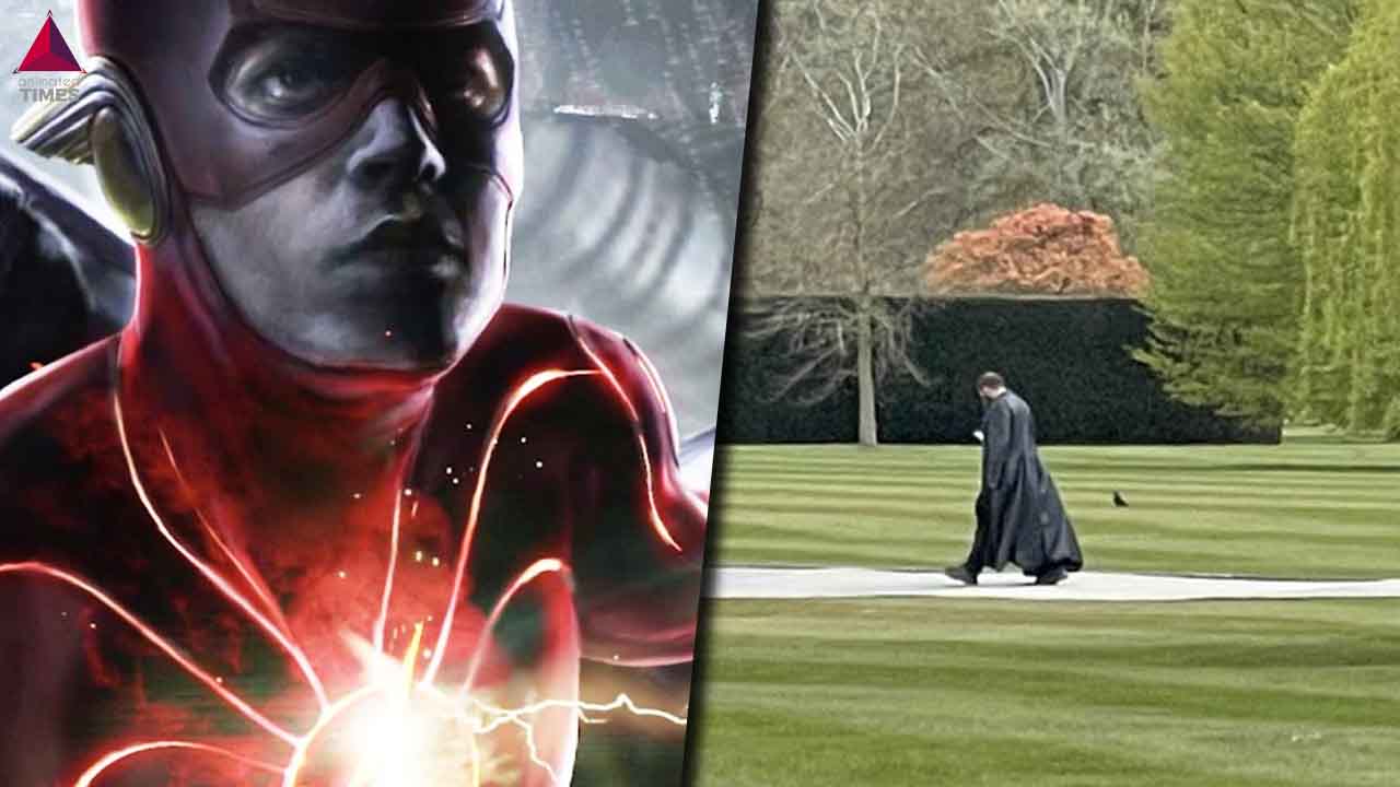 The Flash Movie: Wayne Manor Set Photos Include a Mysterious Cloaked Figure