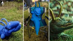 BTS With Alligator Loki’s “Stunt Double”!