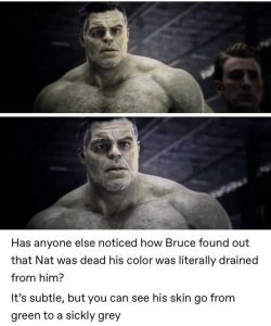 Hulk color draining away